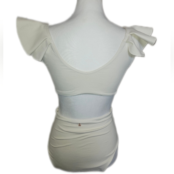 Ancora Indulgent Bolero Ruffled Cream Swimsuit (3 Bottoms), Medium - Picture 9 of 14